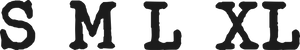S M L XL